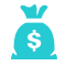 Icon illustration of a sack of money