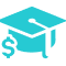 Icon illustration of a graduation cap
