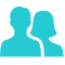 Icon illustration of two people 